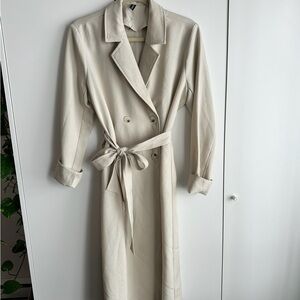 New Elegant Beige Trench Coat
